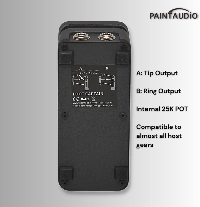 PAINTAUDIO Paint Audio Foot Captain Dual Outputs Expression Pedal Multi-effects Compatible for Tip/Ring Connection (Foot Captain) - Image 2